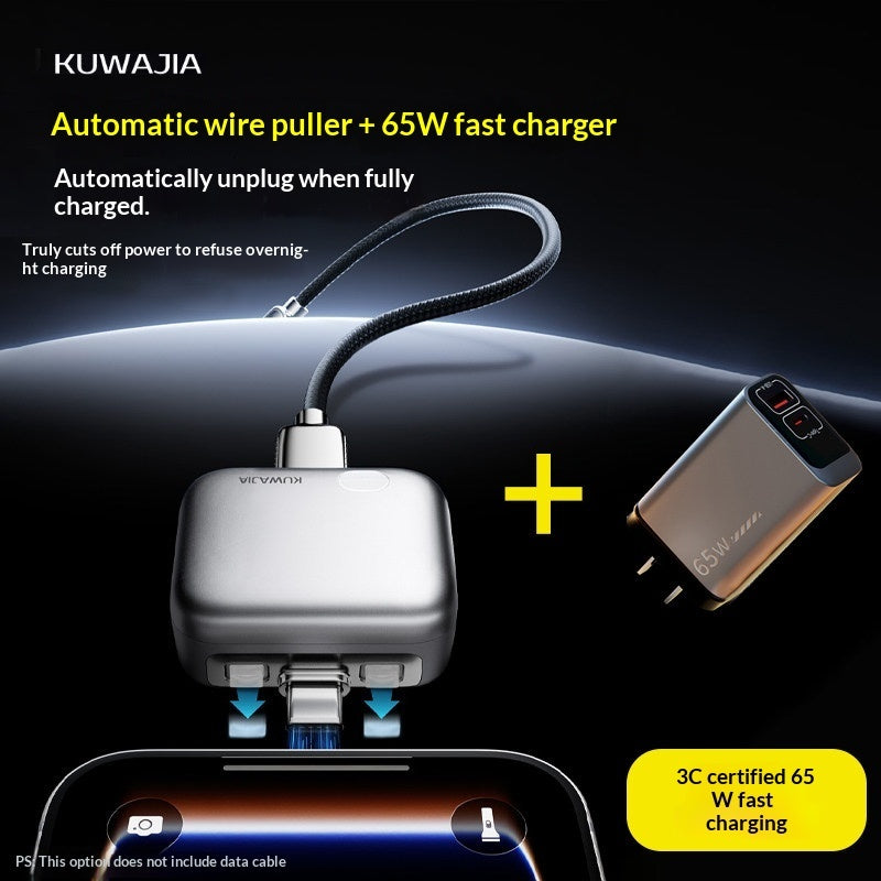 140W Auto-Disconnect Smart Charger – AI-Powered Physical Ejection & PD Fast Charging for Total Battery Protection