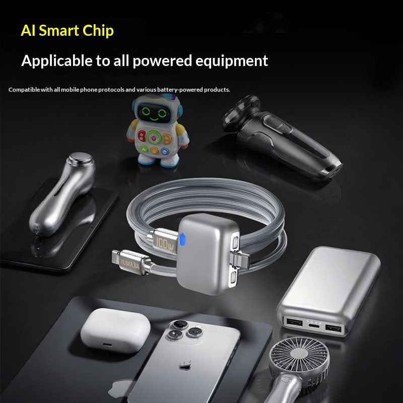 140W Auto-Disconnect Smart Charger – AI-Powered Physical Ejection & PD Fast Charging for Total Battery Protection