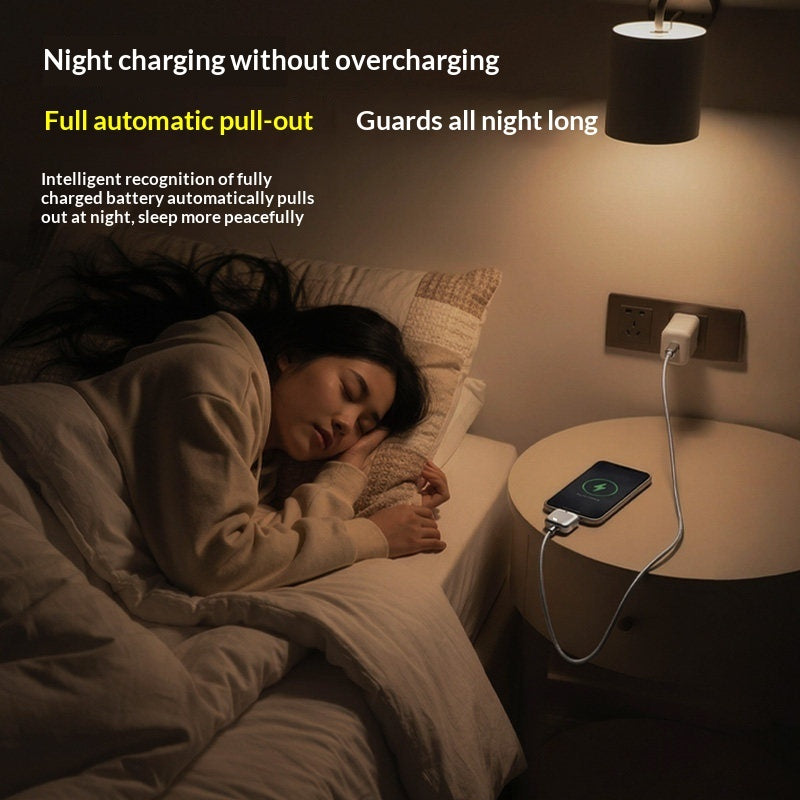 140W Auto-Disconnect Smart Charger – AI-Powered Physical Ejection & PD Fast Charging for Total Battery Protection